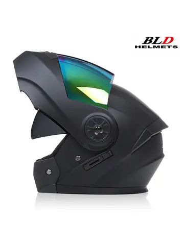 BLD Personalised Motorcycle Full Face Helmet Men Women Fashion Dual Lens Helmets Motocross Racing Modular Flip Up Casco Moto