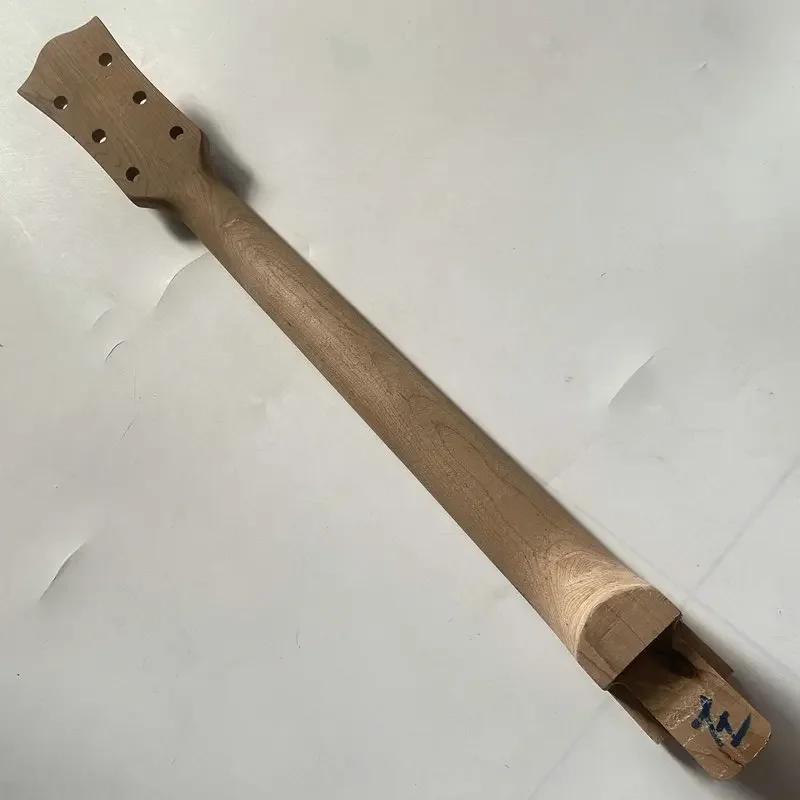 IN159 LP Electric Guitar Neck L3 R3 Strings Replace and DIY Maple Rosewood Unfinished Wood Damages Crack and Surface Dirty Setin