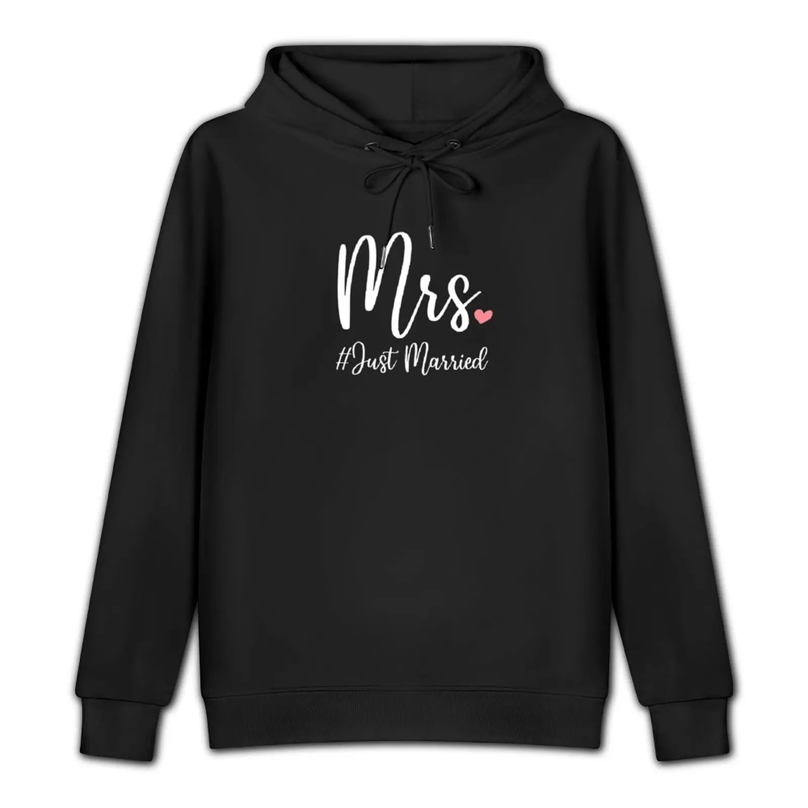 Mrs Just Married Mrs Mr Wedding Newlywed Matching Couple Gift Idea Also avaible with black lettering Pullover Hoodie