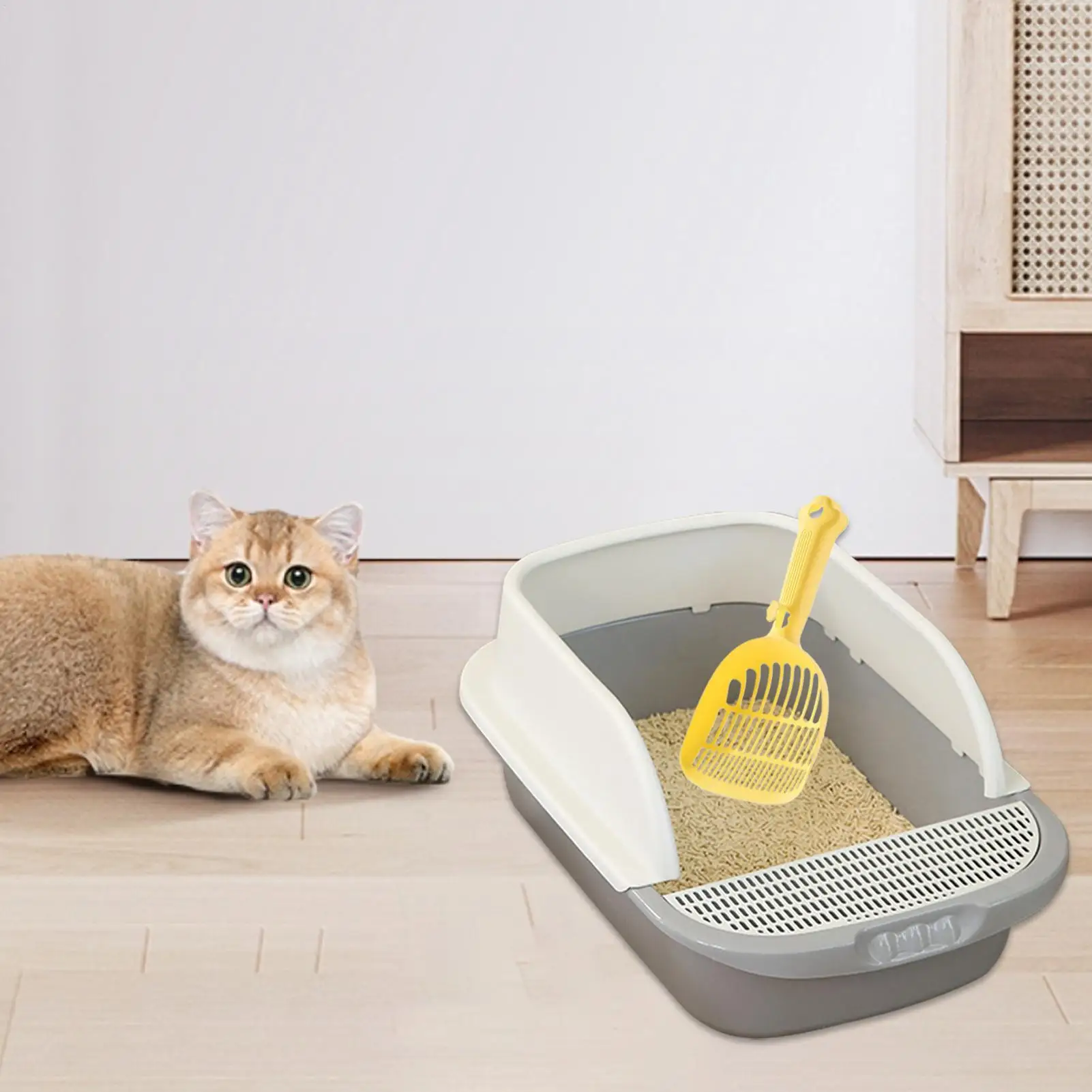 Cat Litter Box Scoop Cat Litter Box Scooper Ergonomic Long Handle Shovel Sifter For House Home Efficient Cleaning Pet Indoor
