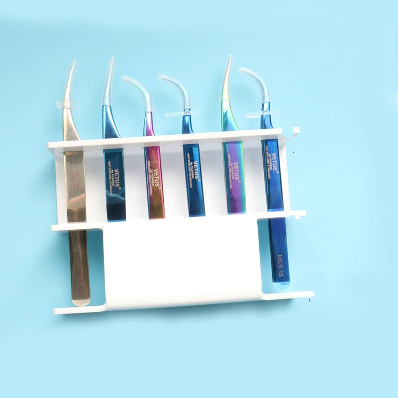 Profissional cílios extensão pinça titular cílios pinças suporte de armazenamento rack exibição 3 cores ferramentas salão beleza