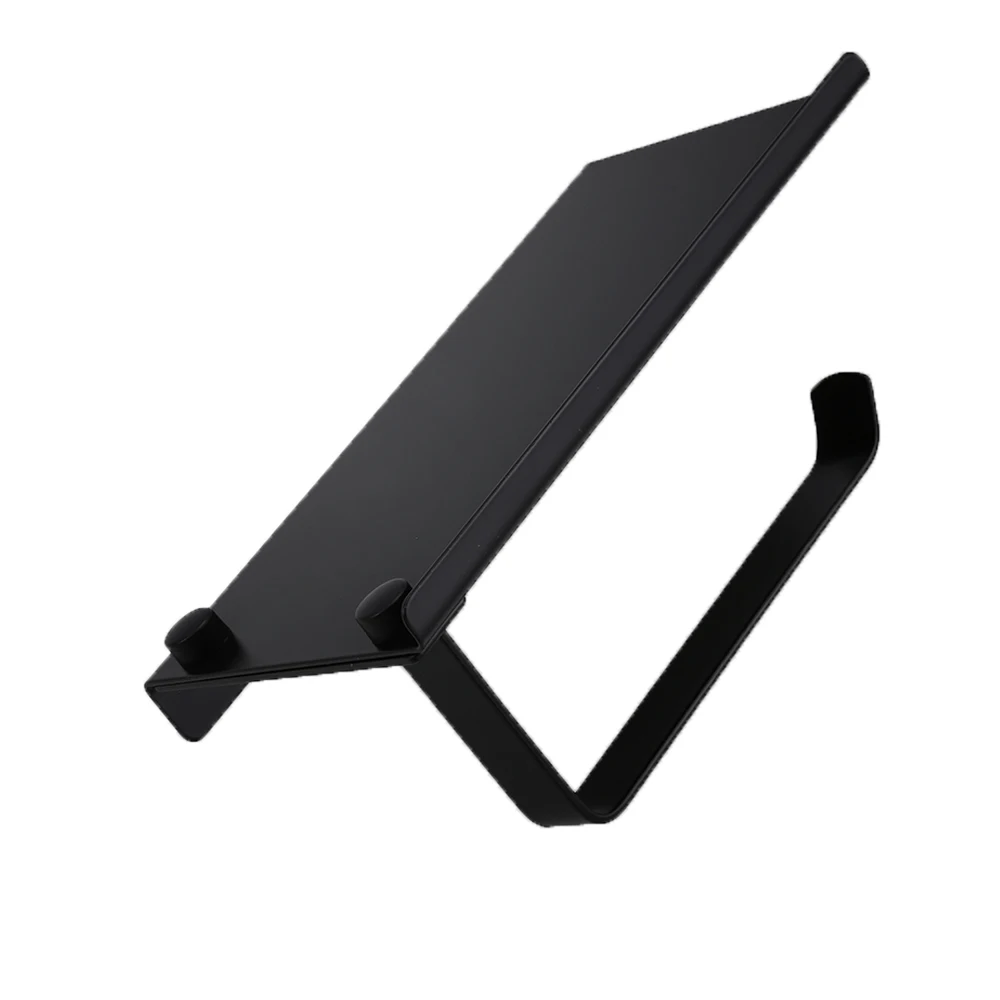 Wall Mounted Tissue Boxes Kitchen Bathroom Paper Roll Rack  Toilet Paper Holder with Phone Storage Shelf Phone Holder