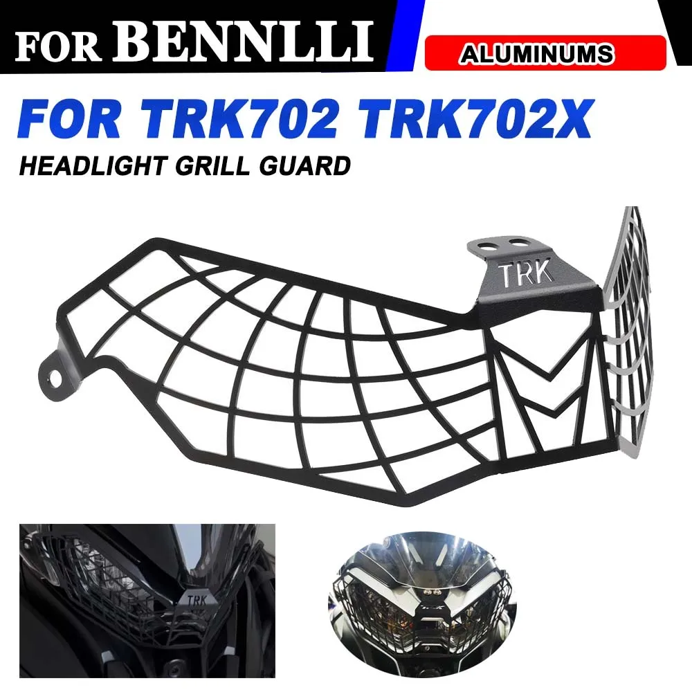 FOR Benelli TRK 702X TRK 702 X TRK702X TRK702 X 2023 Motorcycle Accessories Headlight Grill Guard Head Light Cover Protection