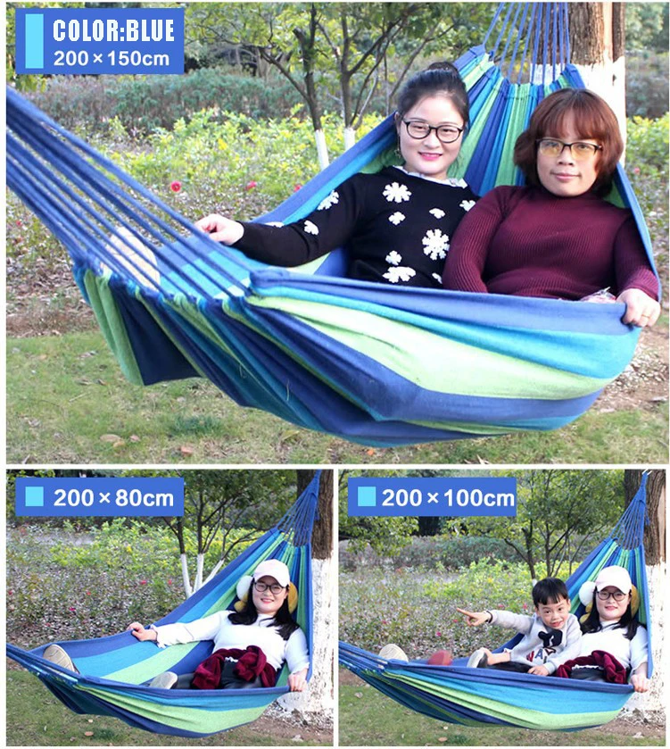 Outdoor hammock camping thickened sail anti-rollover single double swing lazy bed swing chair