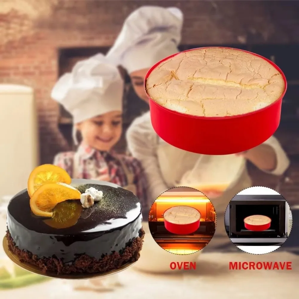 New Round Silicone Cake Mold Nonstick 4 6 8 10 Inch Baking Mould Reusable Cheesecake Pan Baking Forms