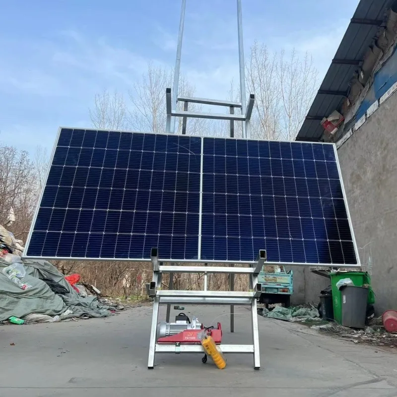 

Large Number Photovoltaic Panels Fast Installation Ladder Lift New 220V Solar Panel Electric Lift Steel Wire Rope Sling