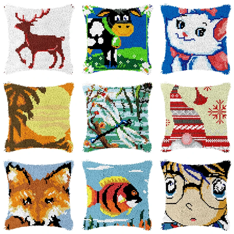 

Kawaii наборы крючков с защелкой, посылка подушки с узлом, пуговицы Kussen Knopen Smyrna, посылка Coussin, вязаный крючком, чехол для подушки