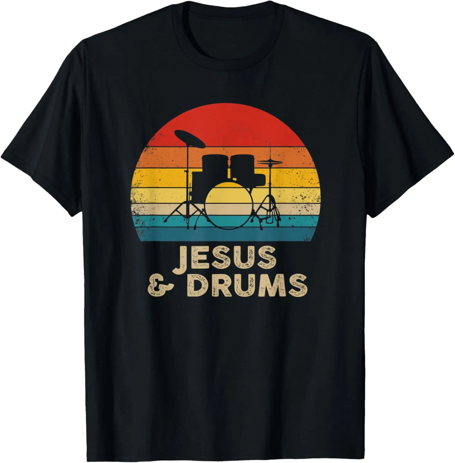 

Винтажная футболка в стиле ретро Christian Worship Drummer