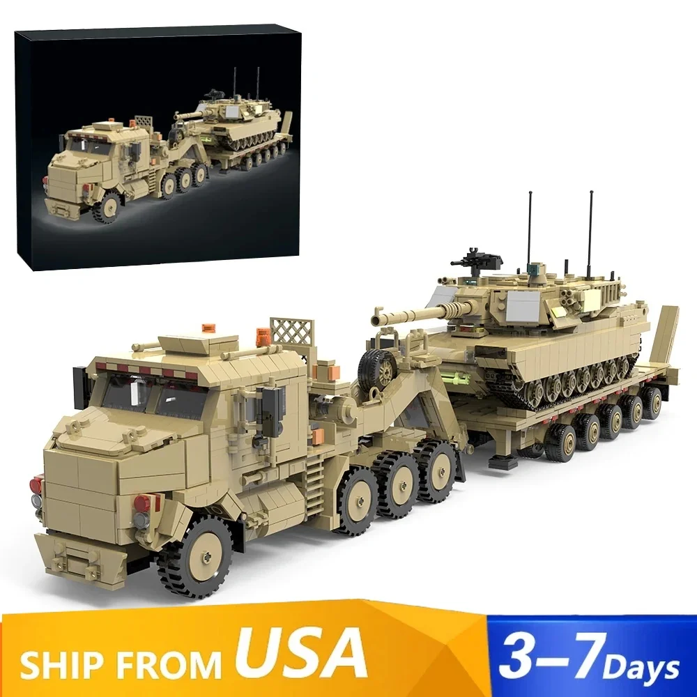 

3580 шт., военный M1070, бронеавтомобиль, модульные строительные блоки, транспортер, переноска танка, автомобиль, кирпичная модель, комплект игрушек, подарки для взрослых и детей