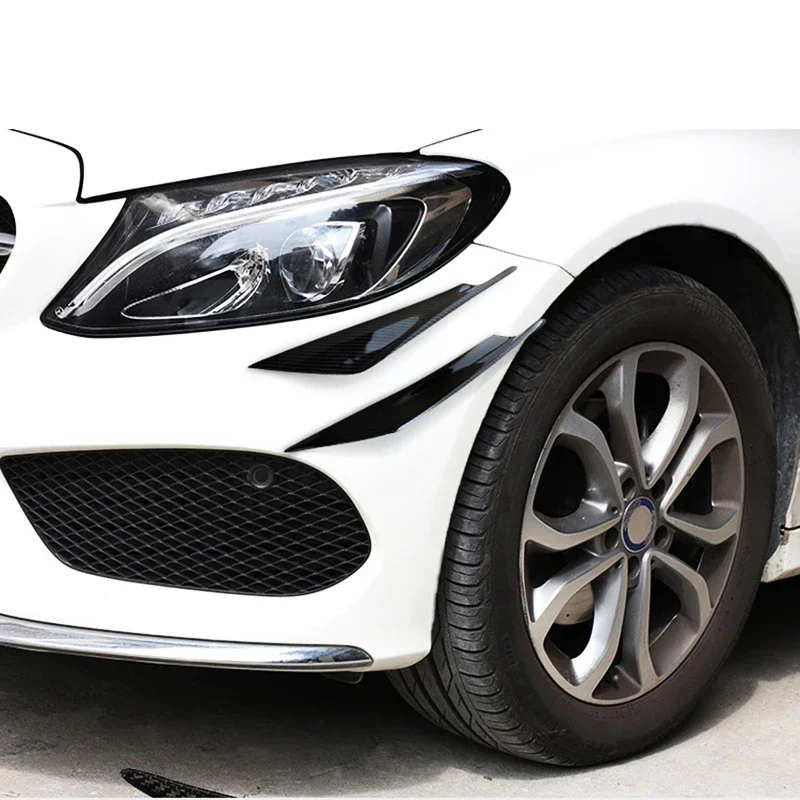 Car modification front bumper sport wind blade carbon fiber pattern blade guide wind blade front bumper spoiler