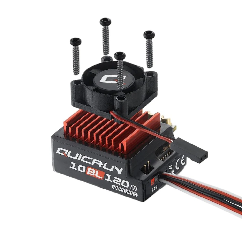 120A Electronic Speed Controller 10BL120 G2 Brushless Electronic Speed Controller with Hall for 1/10 1/8 RC Car