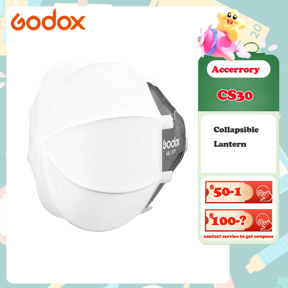 Softbox con lanterna pieghevole Godox CS30 per la serie ML100