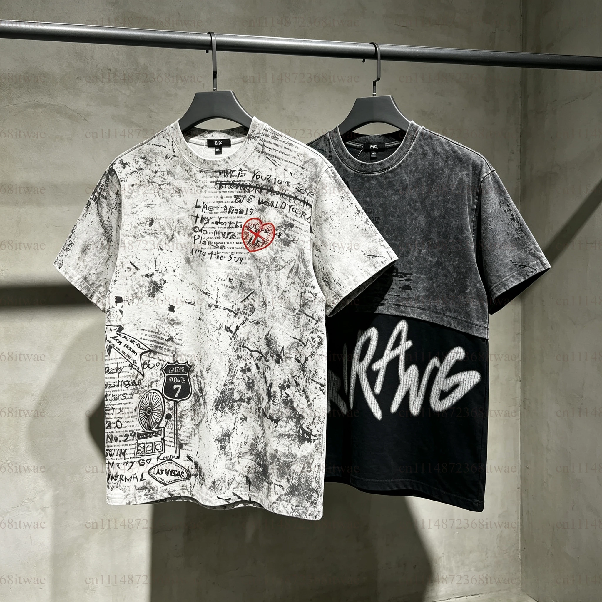 What Is Your Love Song Arirang Letter Graphic Print Unisex Vintage Washed Distressed T‑Shirt Loose Fit Casual Cotton Streetwear