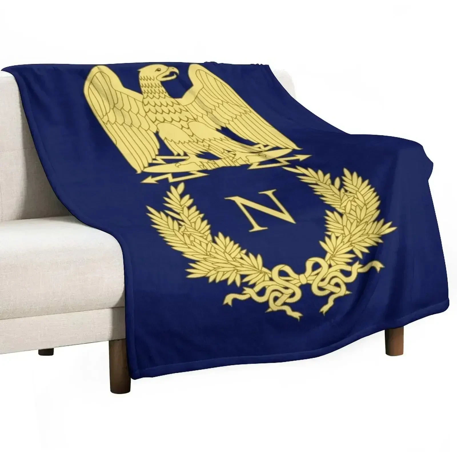 Emblème de Napoléon Bonaparte Throw Blanket Thins Vintage Picnic Comforter Designers Thin Blankets
