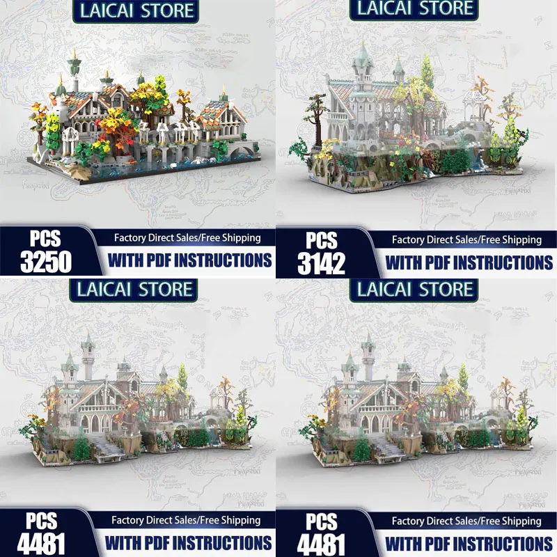 

Волшебные кольца Moc Building Blocks Extension Mountain Base Series Наборы моделей Технология Модель замка Кирпичи DIY Строительные игрушки