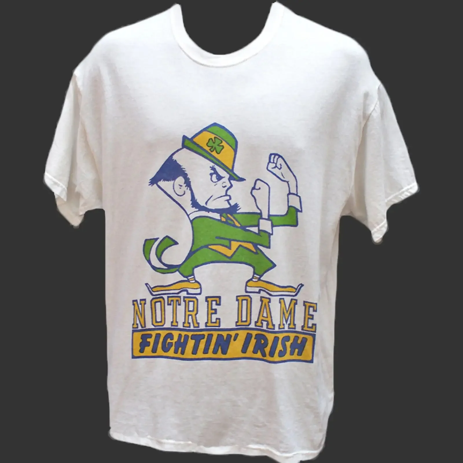 Fighting Irish Mascot Fun Party weißes kurzärmliges T SHIRT S 3XL vintage Washed Top For Everyday Wear Stretched graphic