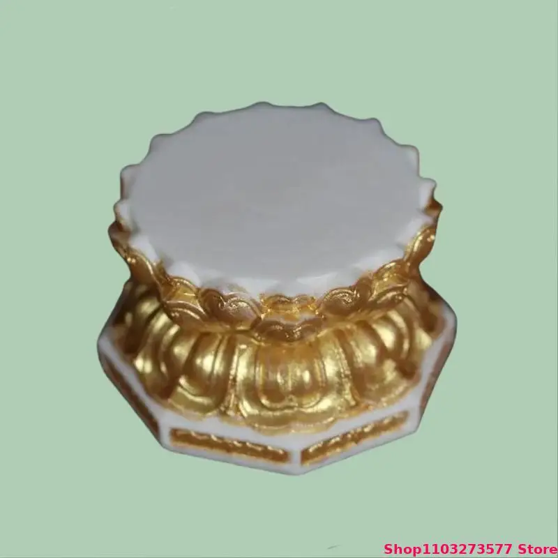 Natural Ivory Fruit Crafts Carving Decoration Base Micro Model Sculpture Display Bases Flower Pot Plant Base Figure Base