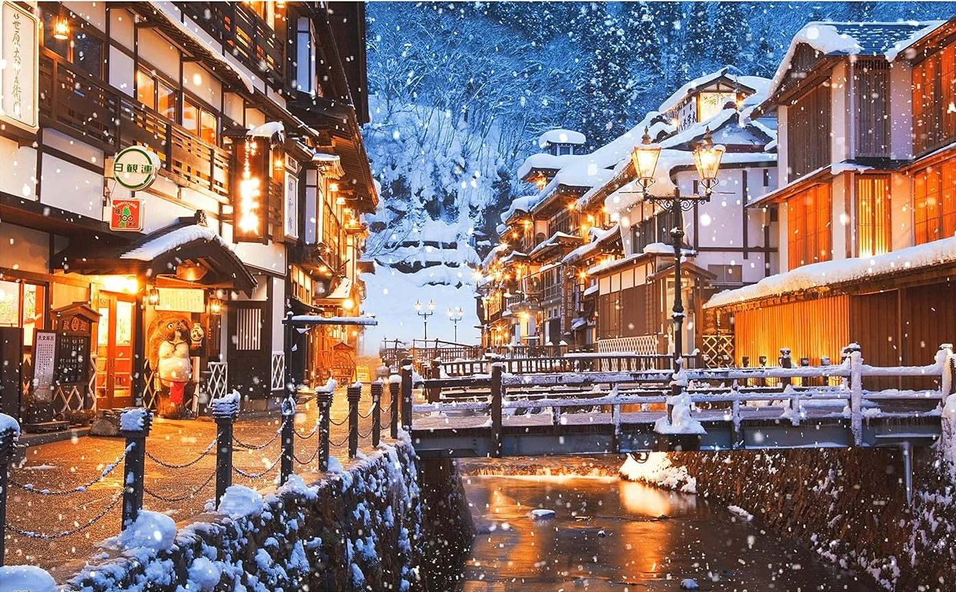 

1000/500/300/120 Pieces Japan Winter Street View Jigsaw Puzzles for Adults Games Family Fun Landscape Puzzles Educational Toys