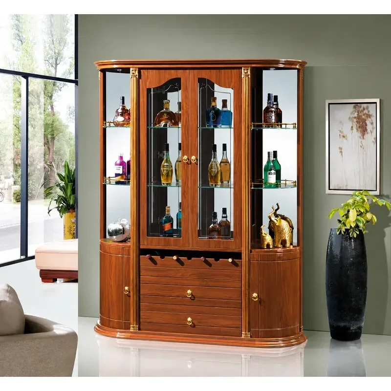 Factory Direct Modern Simple Wine Cabinet with Glass Door Storage Unit
