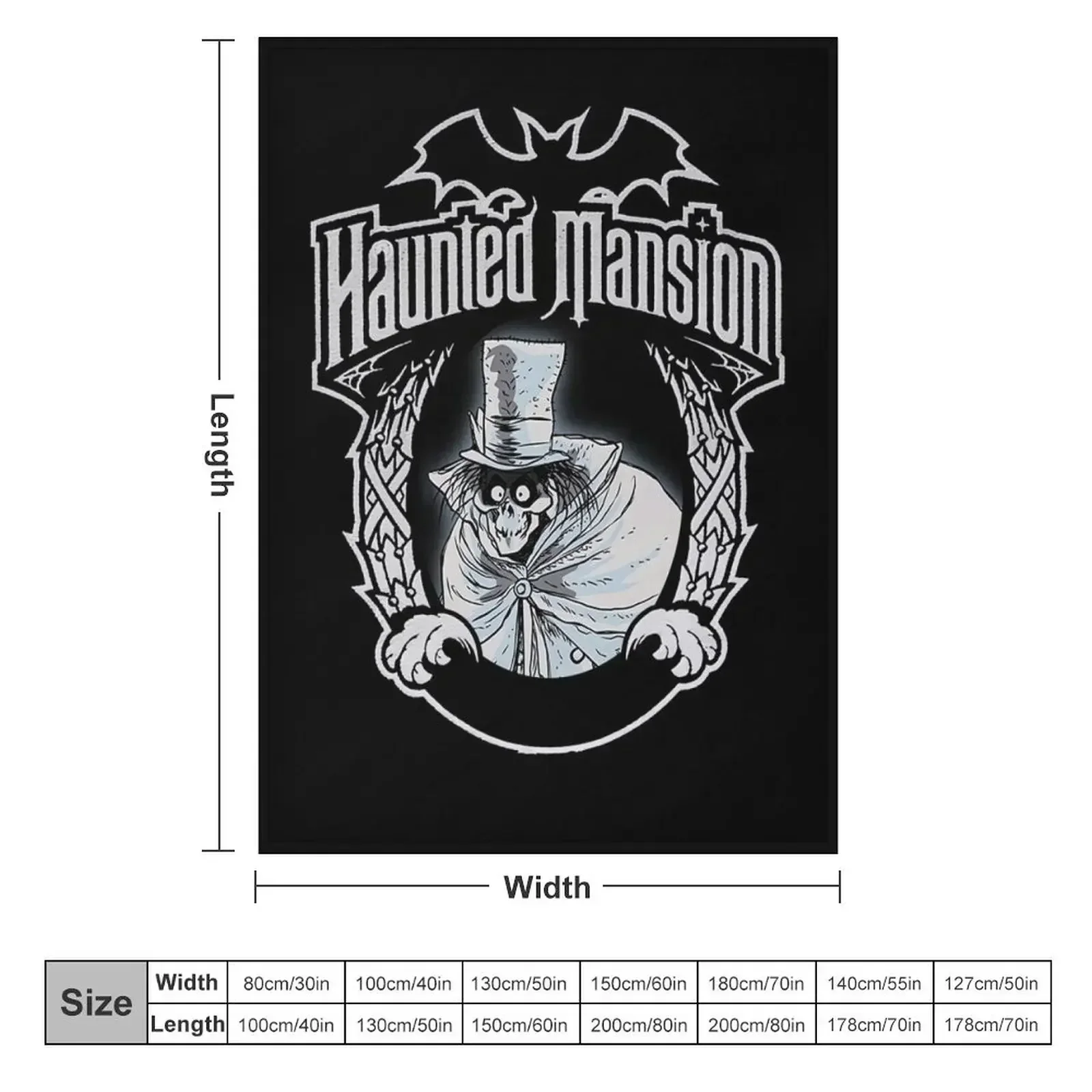 Halloween Haunted Hatbox Mansion Ghost Horrorr Throw Blanket Picnic Baby valentine gift ideas Hairys Blankets