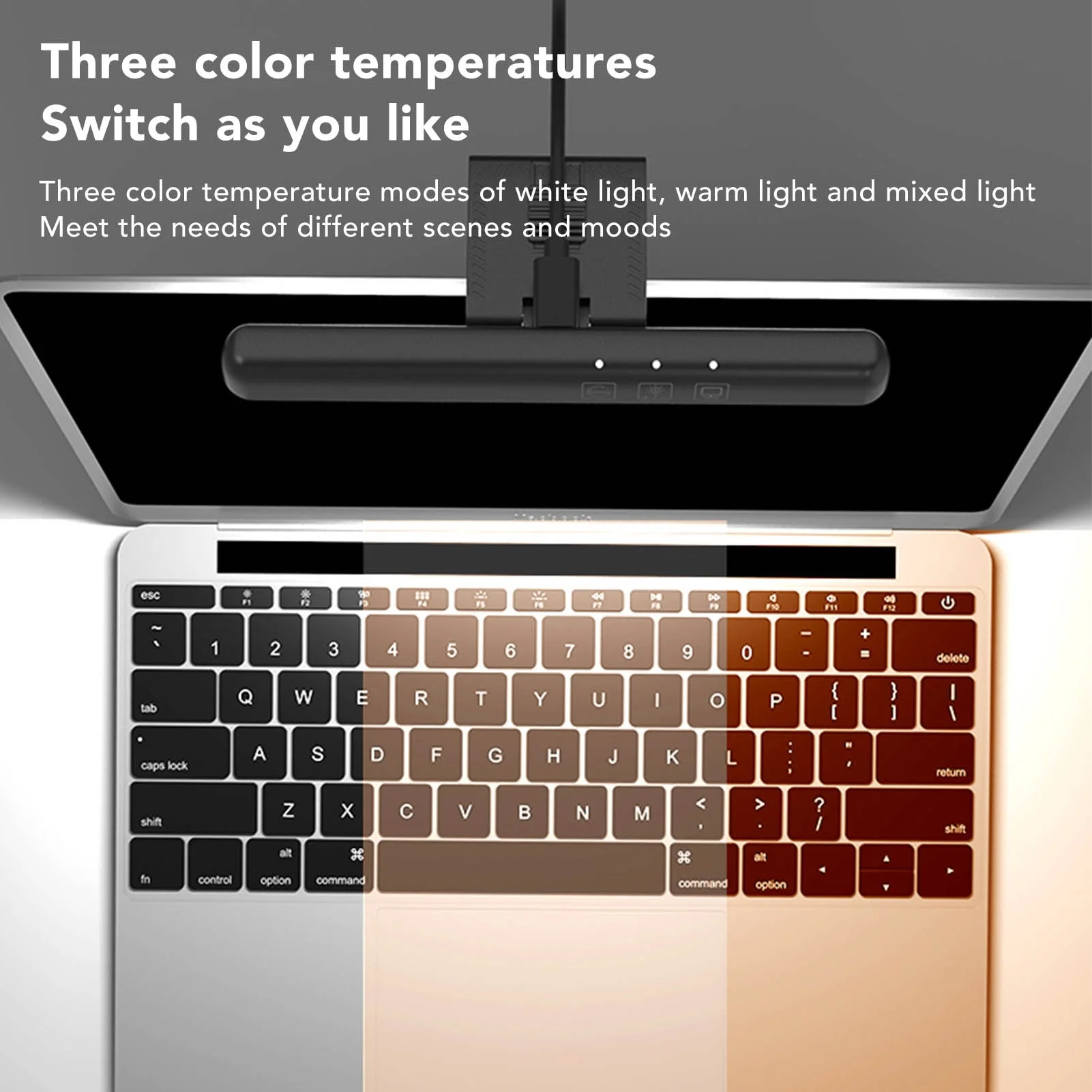 Laptop Monitor Light Bar Professional Asymmetric Light Source Touch Switch Type C Interface Computer Monitor Lamp Bar