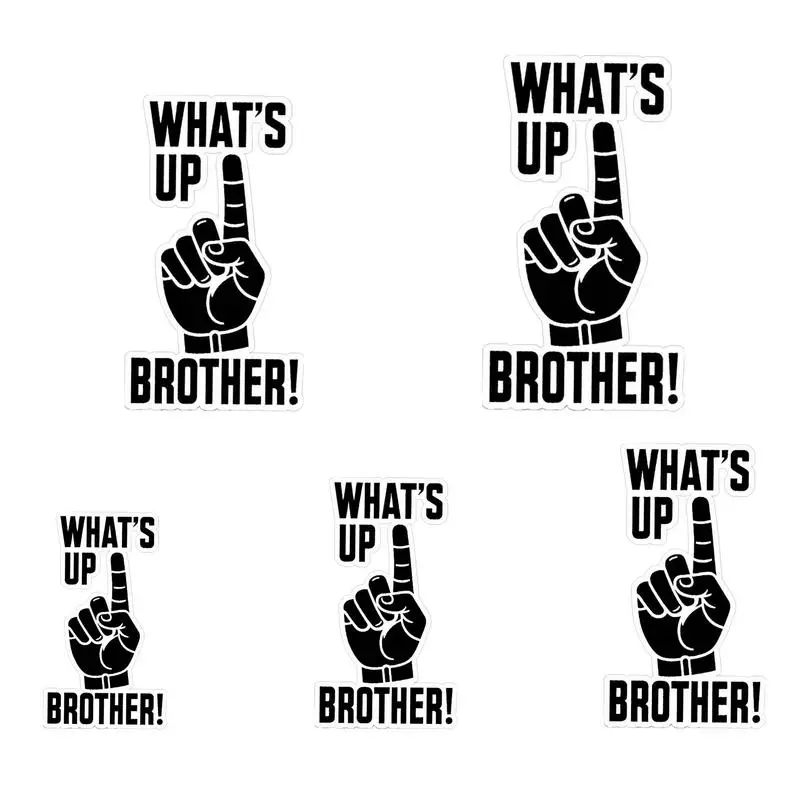 What's Up Brother Sticker Sketch 5pcs Car Sketch Decal Funny Waterproof Stickers Unique Funny Sketch Sticker Decal For Laptop