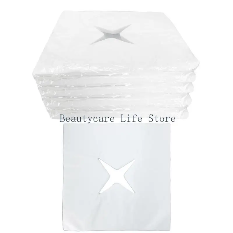 652C SPA Face Rest Covers Massage Headrest Covers Disposable Face Cradle Covers for Massage Tables Massage Chairs Square
