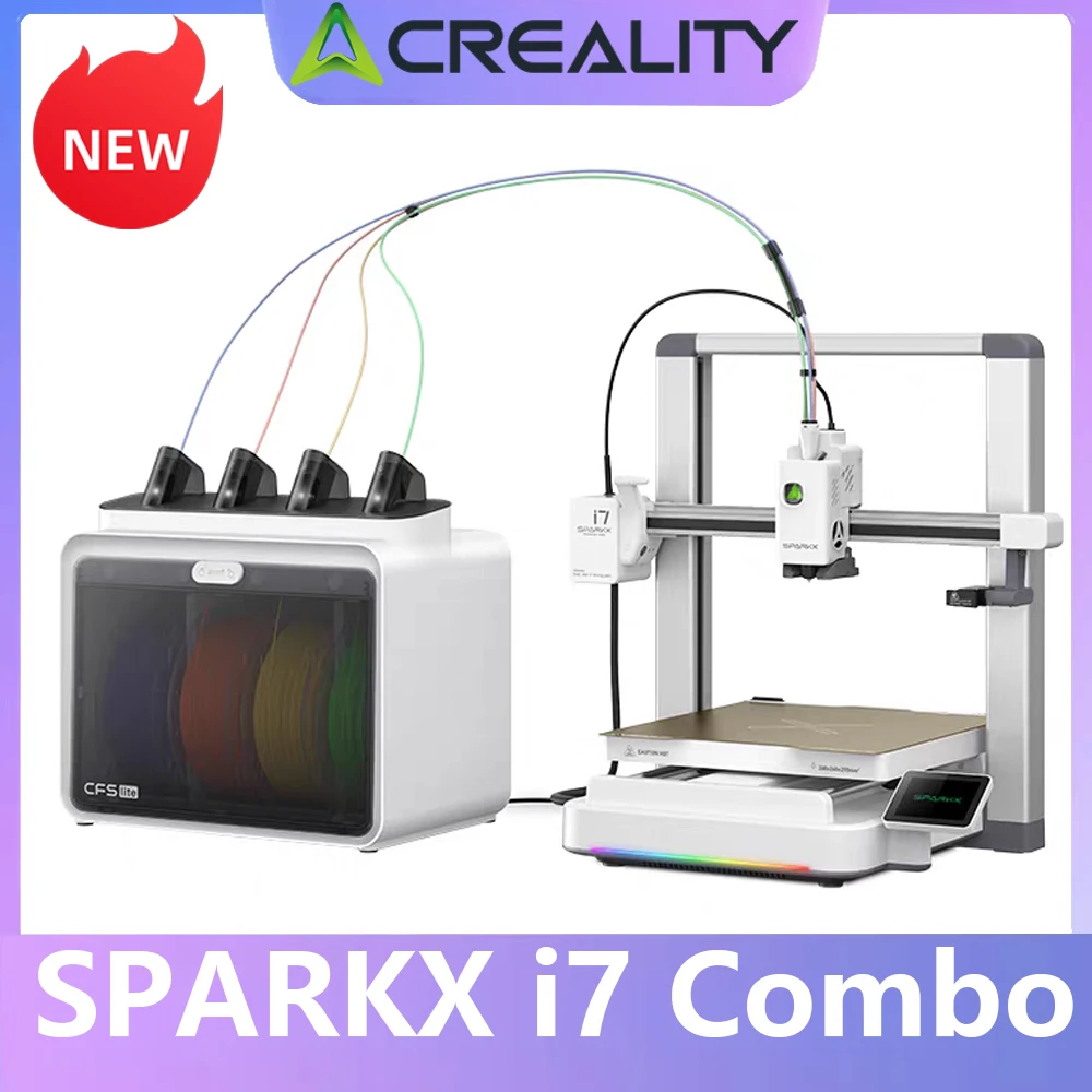 3D-принтер Creality SPARKX i7 Combo с автоматической калибровкой CFS, многоцветная печать, высокая скорость печати