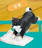 Yell Japan Gashapon Capsule Toy Figurine Cute Pet Animal Puppy Mop The Floor P3 Action Figure Anime Miniature Model Gift