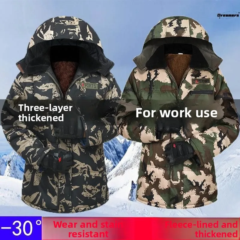 

Мужская хлопковая куртка в стиле милитари, многофункциональная, утепленная, для осенне-зимних работ на стройплощадке, свободного кроя