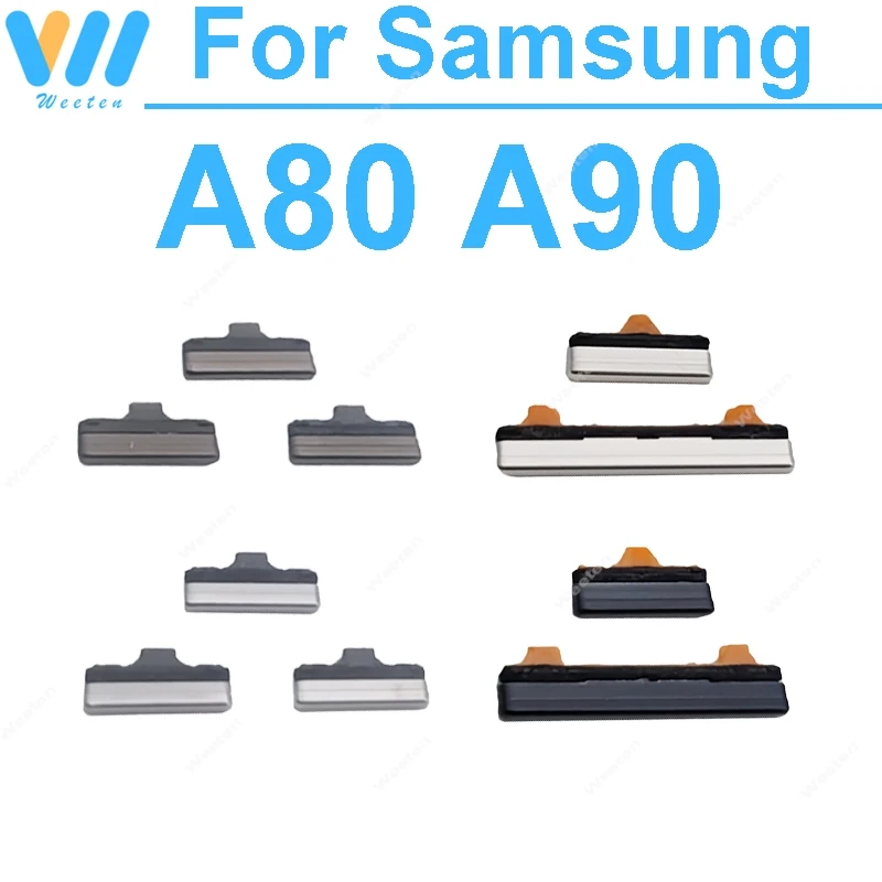 

Phone Volume + Power button Use For Samsung Galaxy A80 A90 A8050 A9080 5G up / down volume Side keypads Replacement Repair Parts