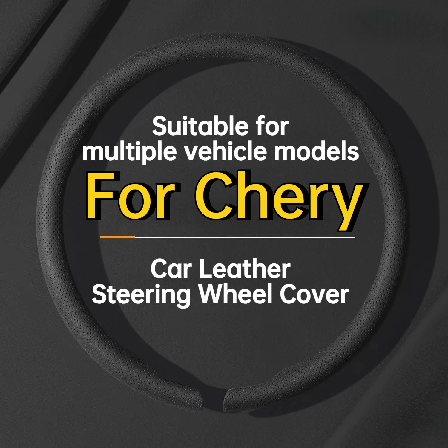 For Chery Arrizo 8 Tiggo 7 9 3X 5 A8 Fengyun T9 QQ Ice Cream Nappa Leather Ultra-thin Anti-slip Steering Wheel Cover