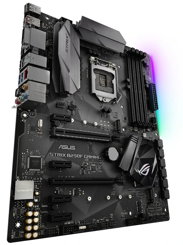 Imagem -02 - Asus-rog Strix B250f Placa-mãe Gaming Desktop Soquete Lga 1151 Ddr4 B250 Sata3 Usb 3.0