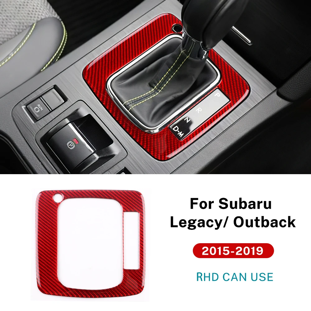 

Real Carbon Fiber Gear Shift Inner Trim For Subaru Legacy Outback 2015-2019 Automatic Shifter Surround Cover Frame Glossy Black
