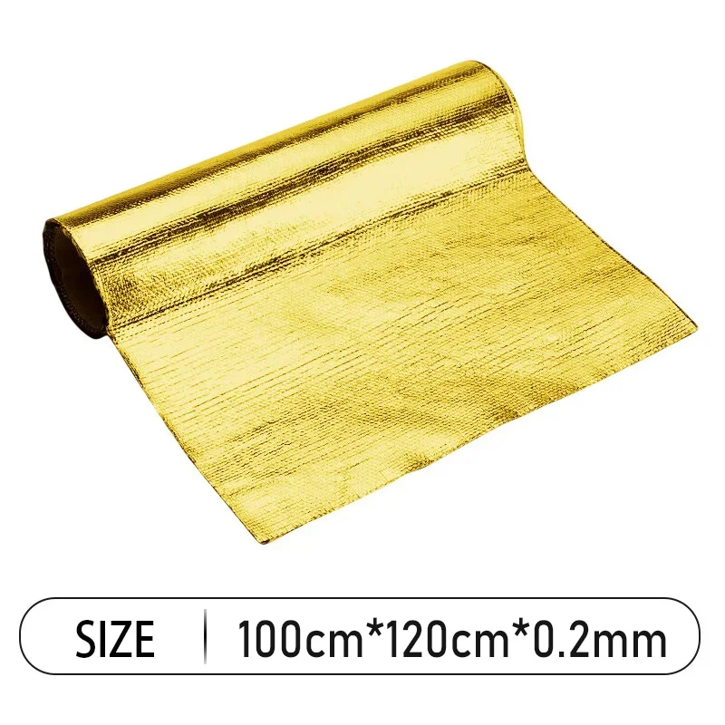 Auto Wärme Schutz Folie Film Hohe Temperatur Beständig Fiberglas Aluminium Folie Band Tuch Selbst-klebe Wärmedämmung Matte