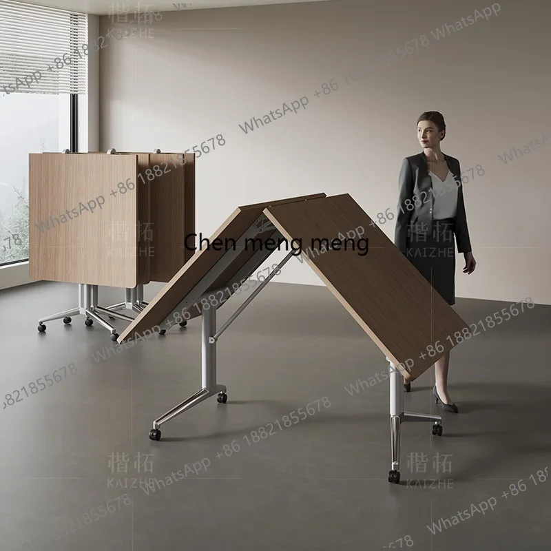 L181 Foldable training conference table splicing combination Mobile telescopic folding conference table and chair combination