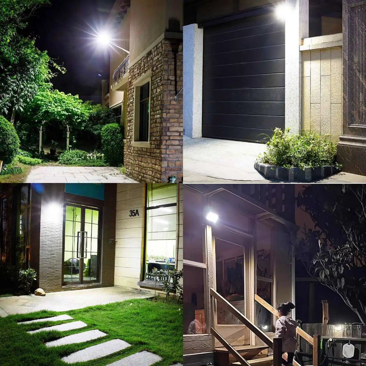 90000LM Outdoor Solar Spotlight Wall Garden Motion Sensor Light with 5m Wire Outdoor Solar Lamp Street Entrance Garage Lighting