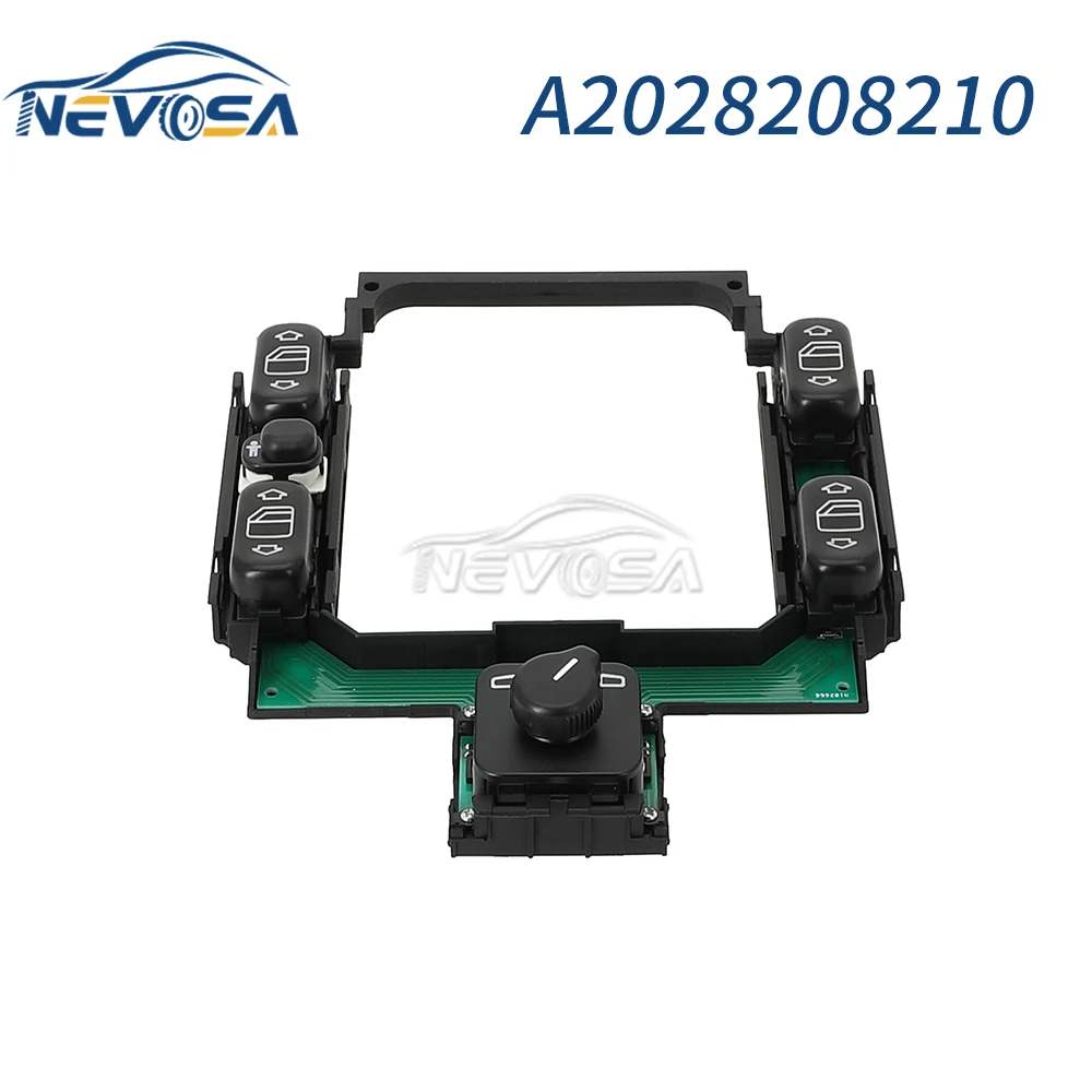 NEVOSA 2028208210 A2028208210 Car Auto Power Window Switch Regulator Master Button For Mercedes-Benz W202 C230 C280 C220 C36AMG