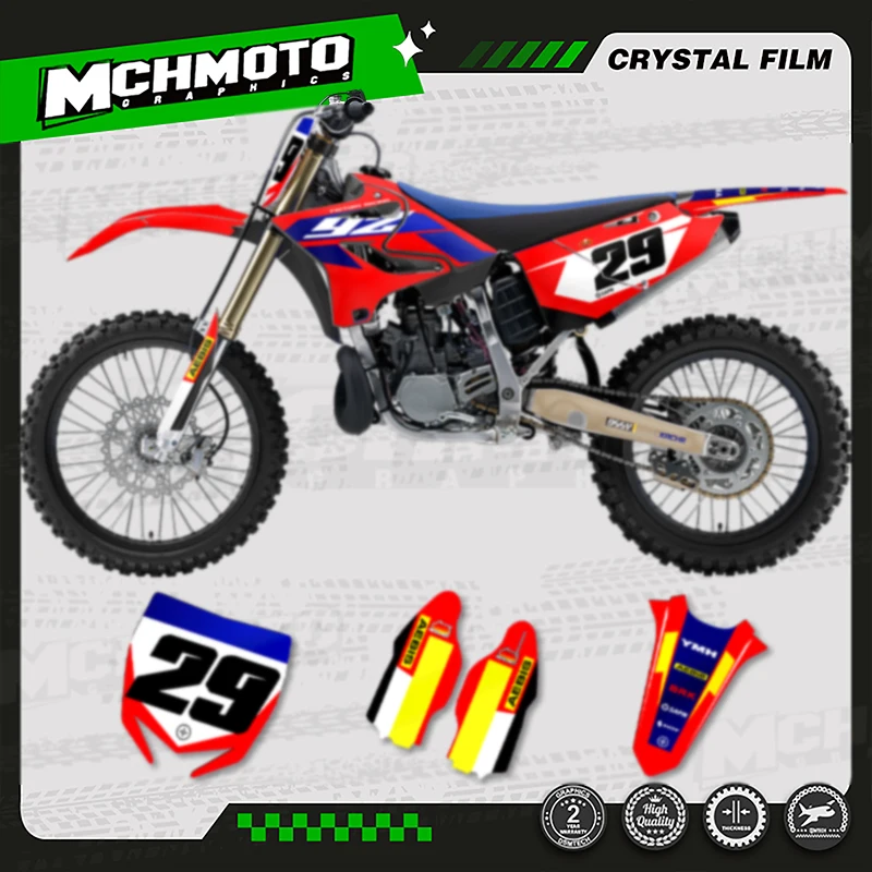

MCHMFG для YAMAHA YZ125 YZ250 YZ 125 250 2015-2021 YZ250X 2016-2021 наборы наклеек с графикой для мотоцикла на заказ