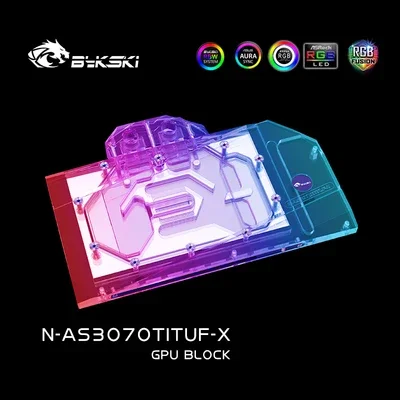 Bykski Gpu Water Blok Voor Asus Tuf Rtx 3070 Ti 8G Gaming Grafische Kaart, vga Liquid Cooler 5V/12V Rgb Sync N-AS3070TITUF-X