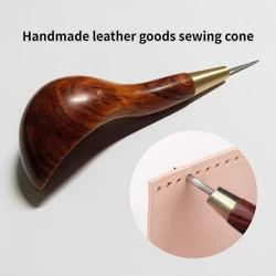 Homemade Manual Leather Goods Awl Round/diamond/oblique/hexagonal/olive Cone DIY Leather Money Clip/watchband Sewing Punch Tool