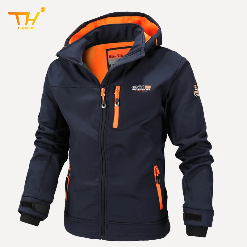 

TINGHUO winte jackets men cottonthickened mens jacket casual warmfleece paker men coats