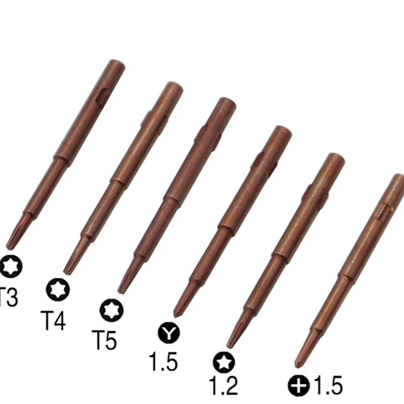 1Set 6 in 1/ 12 in 1 Aluminum Alloy Handle Screwdriver  Mobile Repair Flat/Torx/Y/Phillips Bit Set Comprehensive Repair Kit