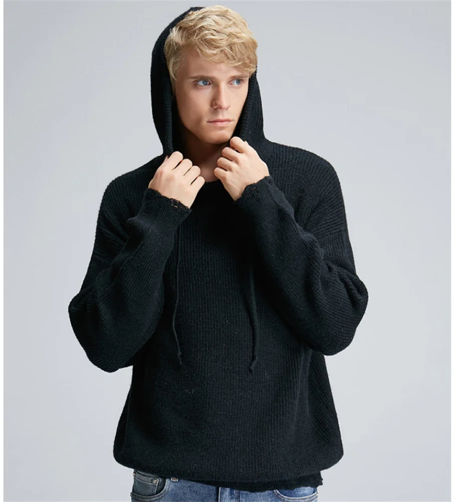 European and American popular men's Pullover Hooded Sweater youth couple fashion brand loose large men's sweater