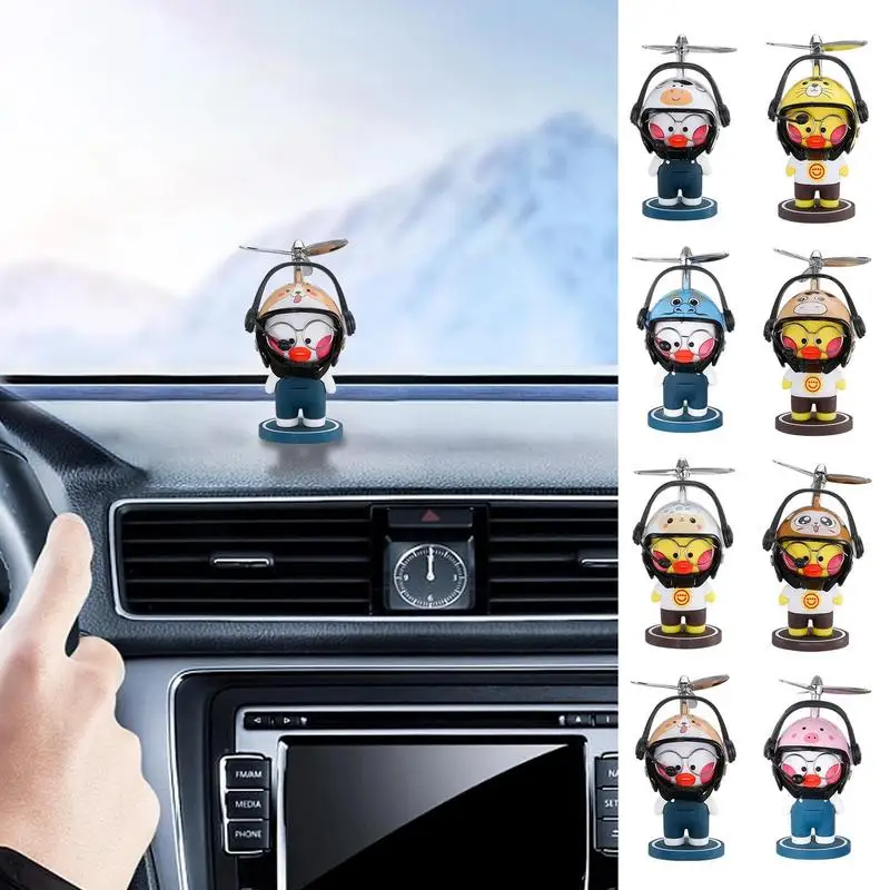 

Car Ornaments 8 designs Duck With Propeller Rubber Pendants For Dashboard Universal Auto Interiors Decoration Accessories