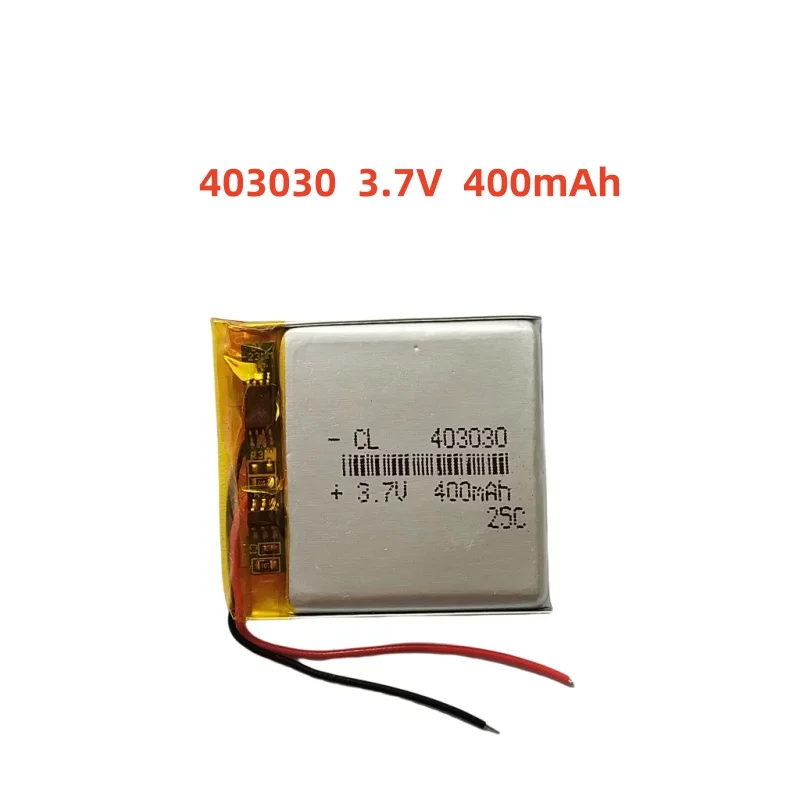 

3.7V 400mAh Li-Polymer Replacement Li Lipo Battery 403030 JST 2Pin 1.0/1.25/1.5/2.0/2.54mm Connector For GPS Camera LED