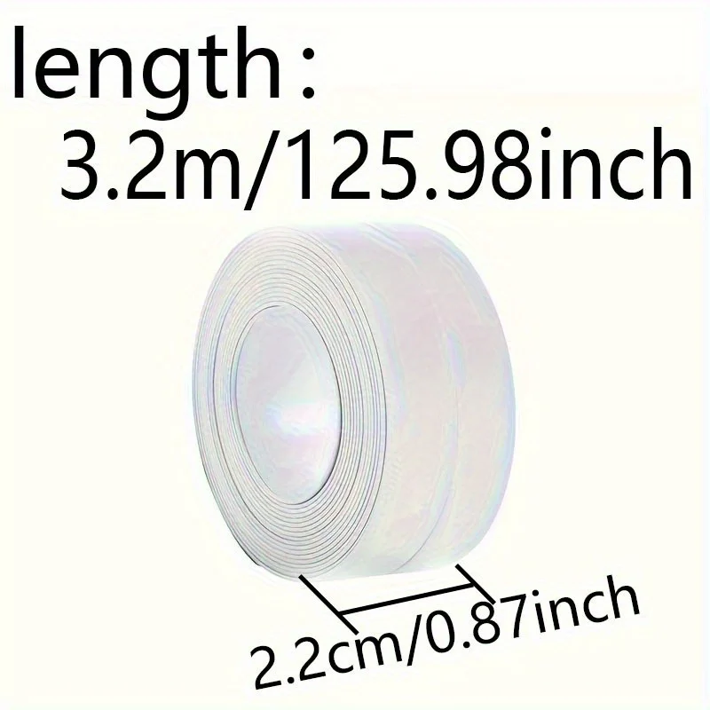 자체 접착식 방수 욕실 테이프! 욕조, 샤워기 등을 위한 제품입니다. 누출 방지, 곰팡이 방지, 쉬운 적용.