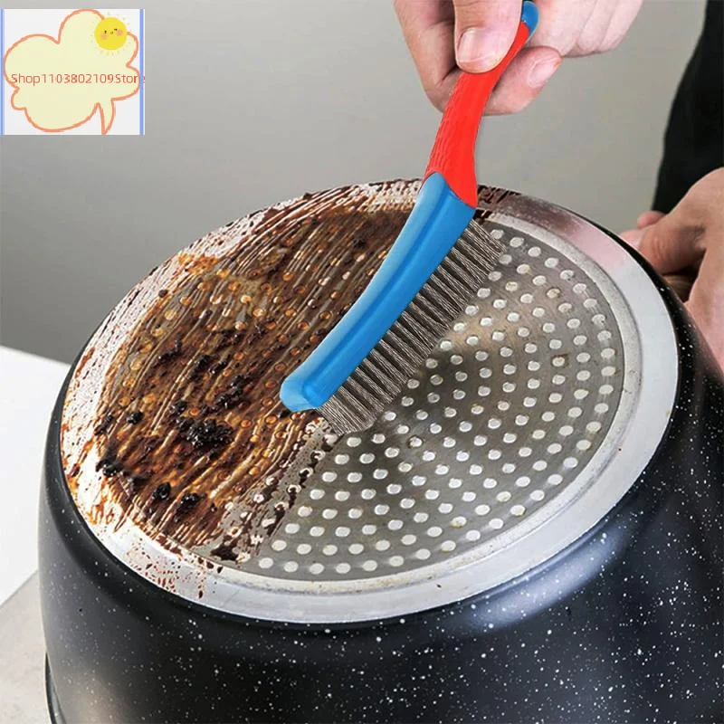 1PC Duty Stainless Steel Wire Brush With Comfortable Plastic Handle Perfect For Removing Rust Welding Slag Dirt And Paint