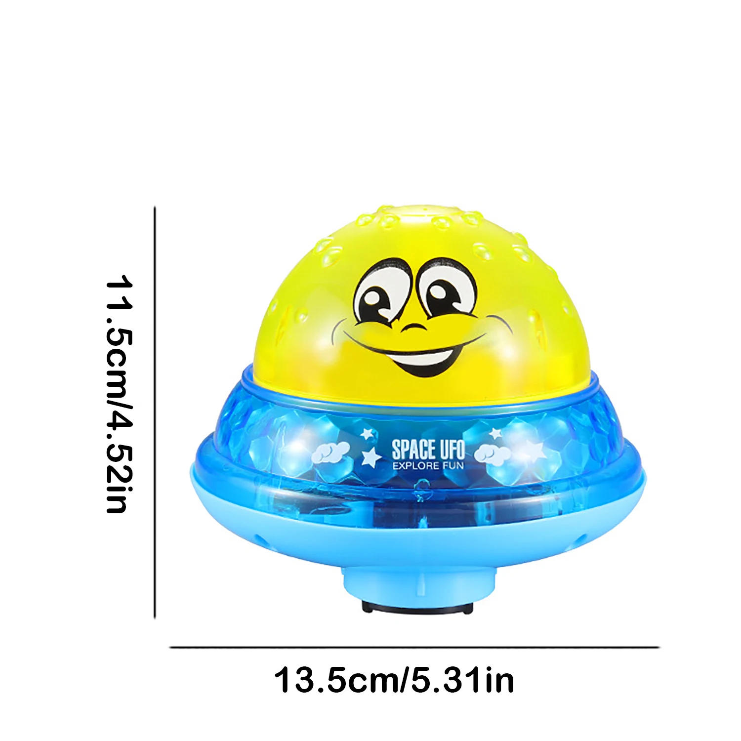 Children's Electric Anphibious Induction Water Spray Ball Toy, Water Play, Light Music, Battery, vem com ele