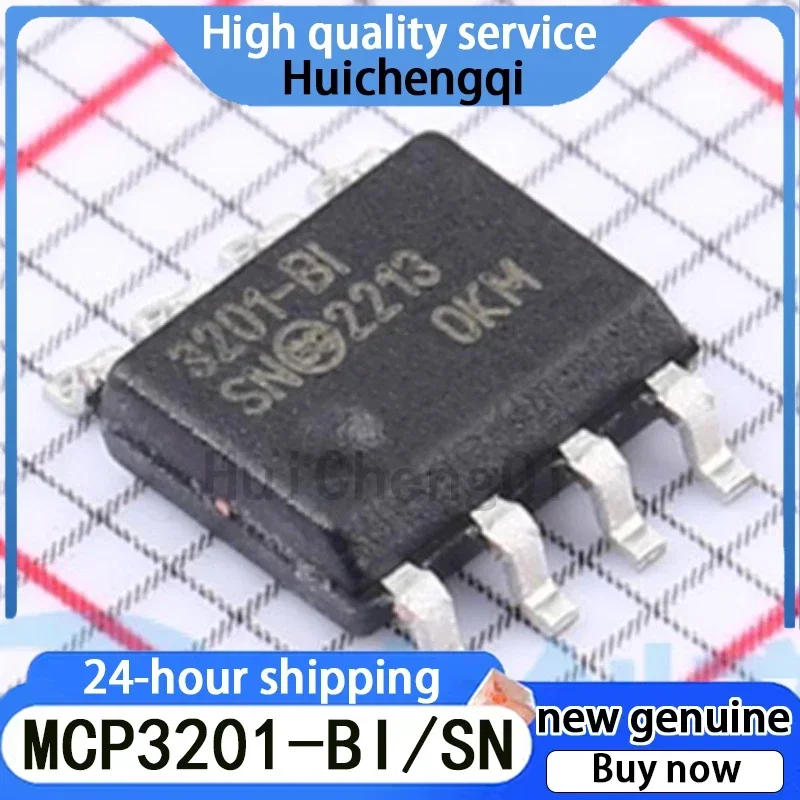 1PCS MCP3201-BI/SN Package SOP-8 Analog-to-digital Conversion Chip ADC